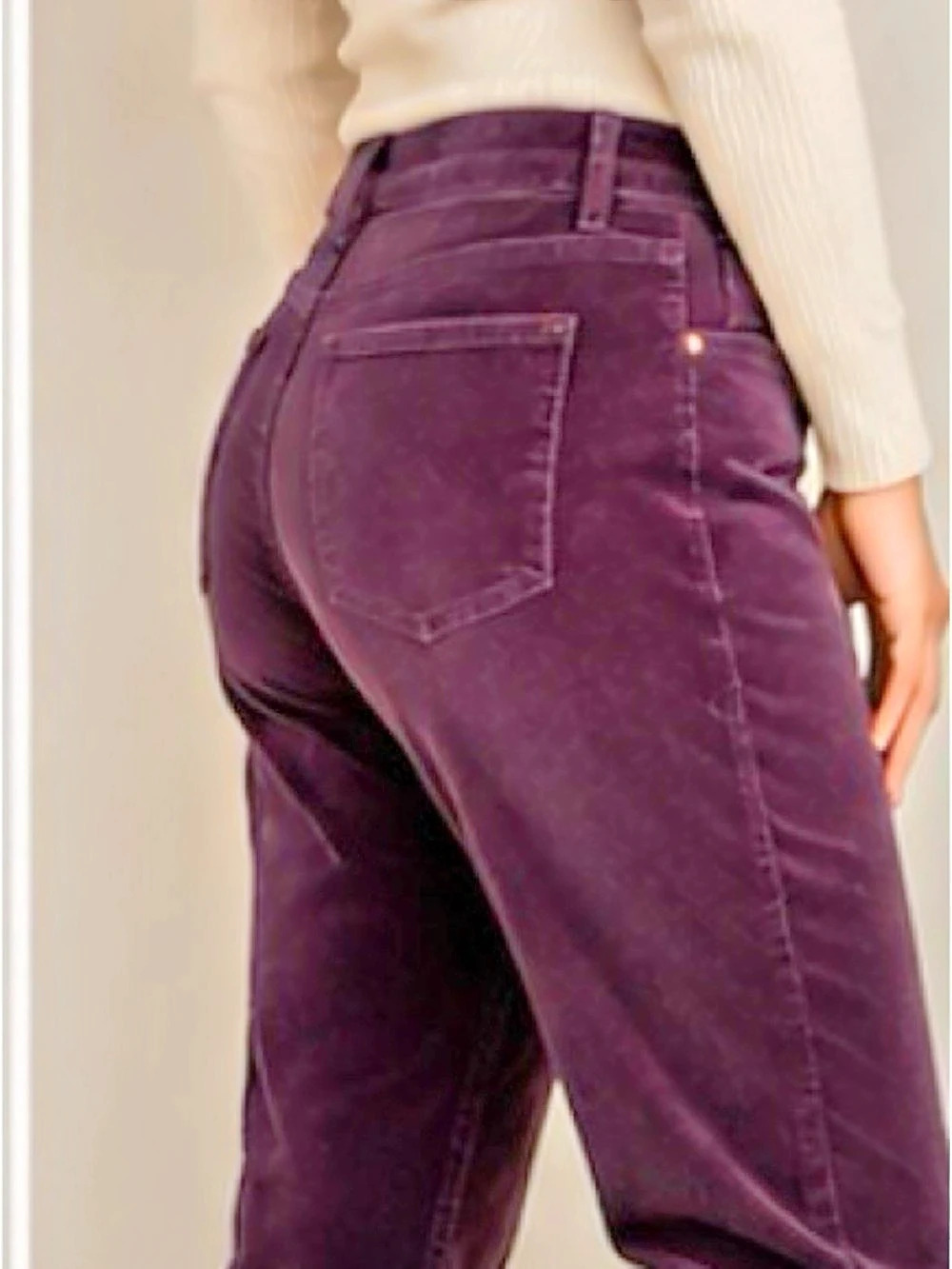 19-20” w Gap Girlfriend Corduroy Pants Straight Leg Purple Size 14